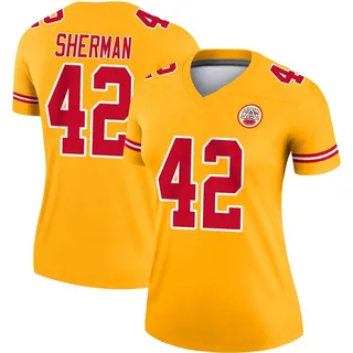 Anthony Sherman Women's Kansas City Chiefs Nike Inverted Jersey - Legend Gold