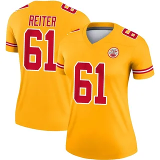 Austin Reiter Women's Kansas City Chiefs Nike Inverted Jersey - Legend Gold