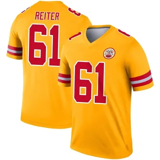 Austin Reiter Youth Kansas City Chiefs Nike Inverted Jersey - Legend Gold