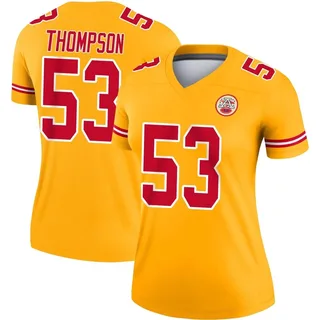 BJ Thompson Women's Kansas City Chiefs Nike Inverted Jersey - Legend Gold