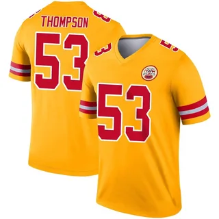 BJ Thompson Youth Kansas City Chiefs Nike Inverted Jersey - Legend Gold