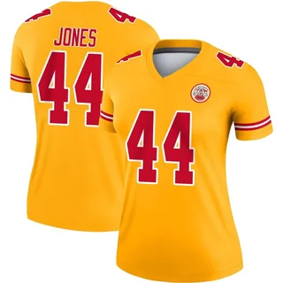 Cam Jones Women's Kansas City Chiefs Nike Inverted Jersey - Legend Gold