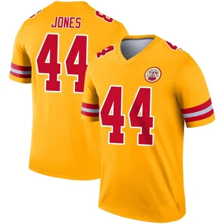 Cam Jones Youth Kansas City Chiefs Nike Inverted Jersey - Legend Gold