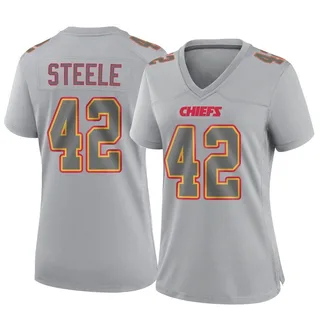 Carson Steele Women's Kansas City Chiefs Nike Atmosphere Fashion Jersey - Game Gray