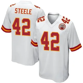 Carson Steele Youth Kansas City Chiefs Nike Jersey - Game White