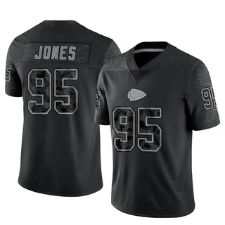 Chris Jones Men's Kansas City Chiefs Nike Reflective Jersey - Limited Black