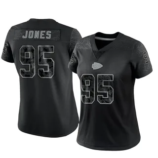 Chris Jones Women's Kansas City Chiefs Nike Reflective Jersey - Limited Black