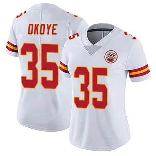 Christian Okoye Women's Kansas City Chiefs Nike Vapor Untouchable Jersey - Limited White