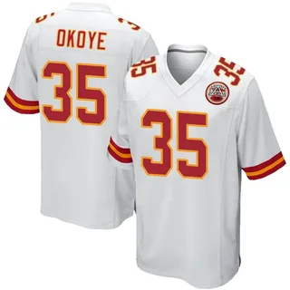 Christian Okoye Youth Kansas City Chiefs Nike Jersey - Game White