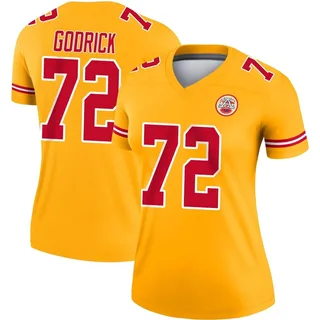 Chukwuebuka Godrick Women's Kansas City Chiefs Nike Inverted Jersey - Legend Gold