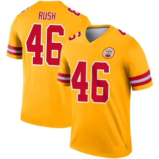 Darius Rush Men's Kansas City Chiefs Nike Inverted Jersey - Legend Gold