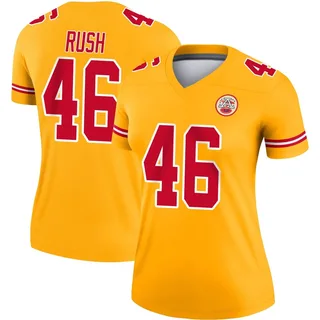 Darius Rush Women's Kansas City Chiefs Nike Inverted Jersey - Legend Gold