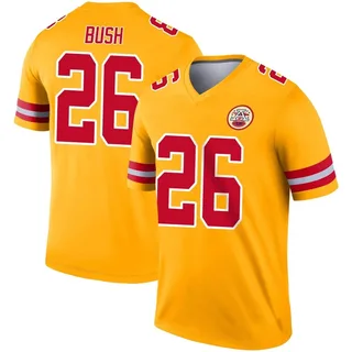 Deon Bush Men's Kansas City Chiefs Nike Inverted Jersey - Legend Gold