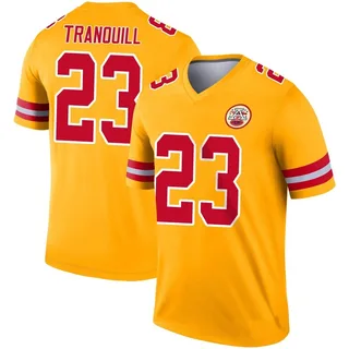 Drue Tranquill Men's Kansas City Chiefs Nike Inverted Jersey - Legend Gold