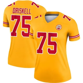 Ethan Driskell Women's Kansas City Chiefs Nike Inverted Jersey - Legend Gold