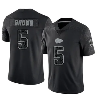 Hollywood Brown Men's Kansas City Chiefs Nike Reflective Jersey - Limited Black