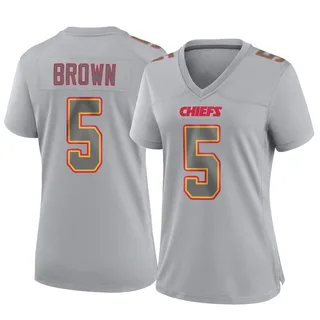 Hollywood Brown Women's Kansas City Chiefs Nike Atmosphere Fashion Jersey - Game Gray