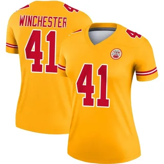 James Winchester Women's Kansas City Chiefs Nike Inverted Jersey - Legend Gold