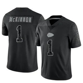 Jerick McKinnon Men's Kansas City Chiefs Nike Reflective Jersey - Limited Black