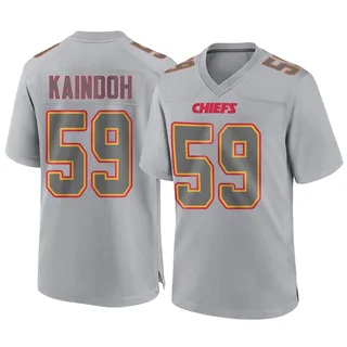 Joshua Kaindoh Men's Kansas City Chiefs Atmosphere Fashion Jersey - Game Gray