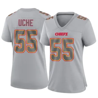 Joshua Uche Women's Kansas City Chiefs Nike Atmosphere Fashion Jersey - Game Gray