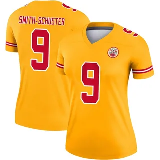 JuJu Smith-Schuster Women's Kansas City Chiefs Nike Inverted Jersey - Legend Gold