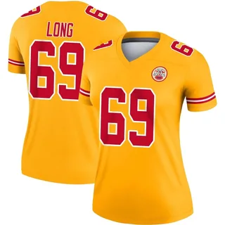 Kyle Long Women's Kansas City Chiefs Nike Inverted Jersey - Legend Gold