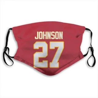 Larry Johnson Kansas City Chiefs Jersey Name & Number Face Mask - Red