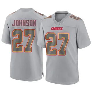 Larry Johnson Men's Kansas City Chiefs Atmosphere Fashion Jersey - Game Gray