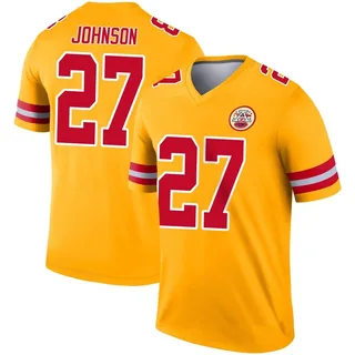 Larry Johnson Men's Kansas City Chiefs Inverted Jersey - Legend Gold