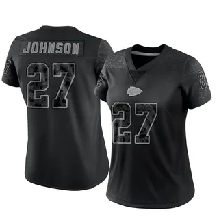 Larry Johnson Women's Kansas City Chiefs Nike Reflective Jersey - Limited Black