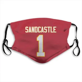 Leon Sandcastle Kansas City Chiefs Jersey Name & Number Face Mask - Red