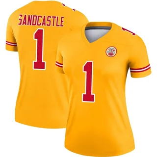 Leon Sandcastle Women's Kansas City Chiefs Nike Inverted Jersey - Legend Gold