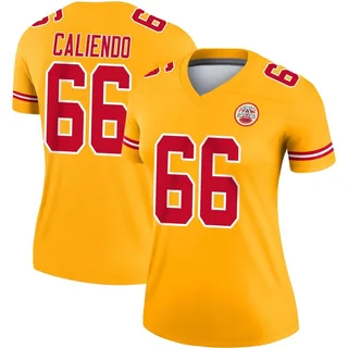 Mike Caliendo Women's Kansas City Chiefs Nike Inverted Jersey - Legend Gold