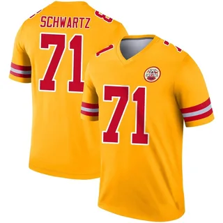 Mitchell Schwartz Men's Kansas City Chiefs Nike Inverted Jersey - Legend Gold