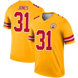 Nic Jones Youth Kansas City Chiefs Nike Inverted Jersey - Legend Gold