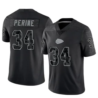 Samaje Perine Men's Kansas City Chiefs Nike Reflective Jersey - Limited Black