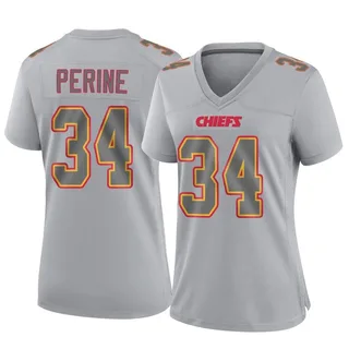 Samaje Perine Women's Kansas City Chiefs Nike Atmosphere Fashion Jersey - Game Gray