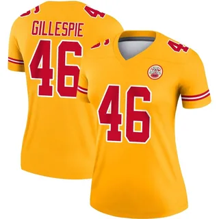 Tyree Gillespie Women's Kansas City Chiefs Nike Inverted Jersey - Legend Gold