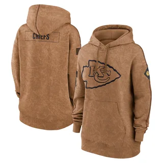 Women's Kansas City Chiefs Nike 2023 Salute to Service Pullover Hoodie - Brown